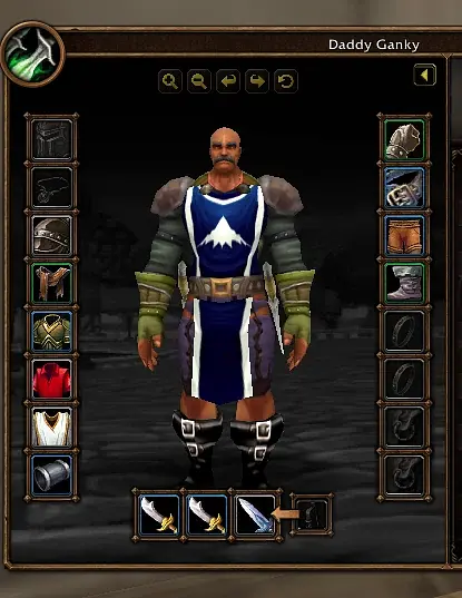 Daddy Ganky's original equipment screenshot